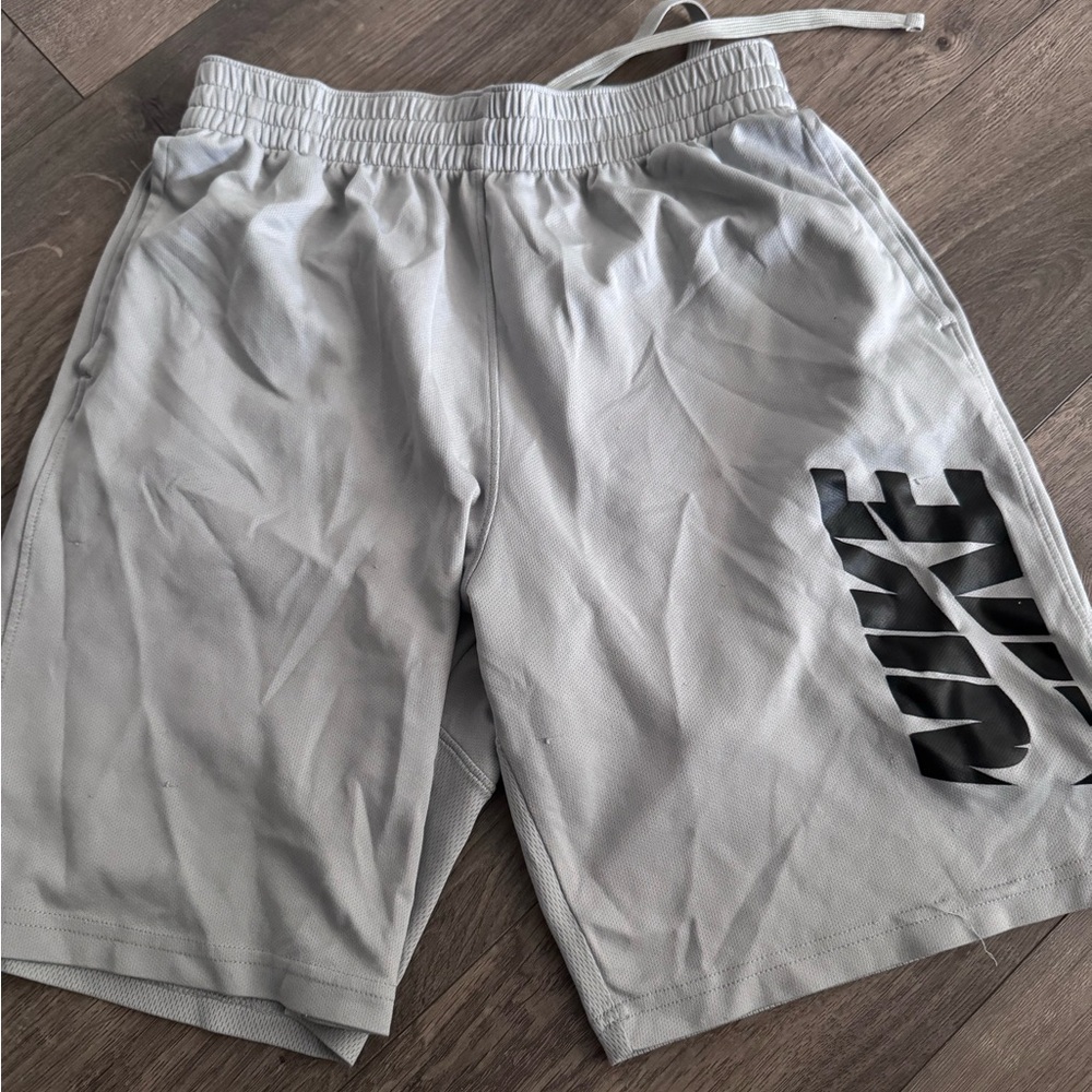 Nike BOYS Light Gray Dri-FIT Athletic Shorts